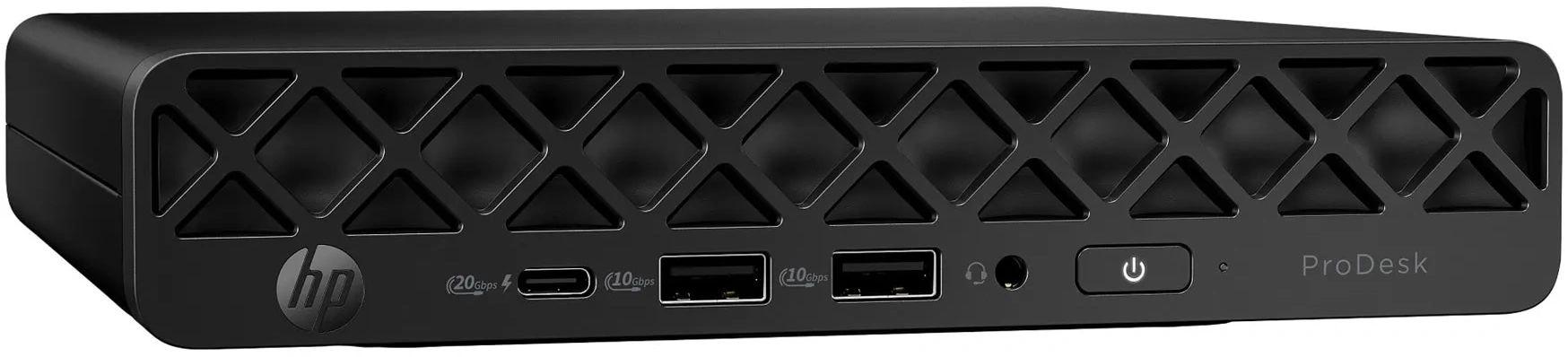 Неттоп HP ProDesk 4 Mini G1i Mini U5 225T 1.7 16Gb SSD512Gb UHDG 770 Dos GbitEth WiFi BT 90W kbNORUS мышь клавиатура черный BY7B2ET