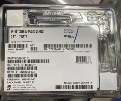 SSD диск Supermicro Solidigm Intel SSD 2.5"(SFF/U.2) P5520 Series (7.68TB, 2.5in PCIe 4.0 x4, 3D4, TLC) SSDPF2KX076T1N1 SM